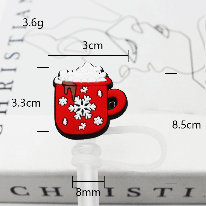 Red Snowflake Teacup, 8 mm