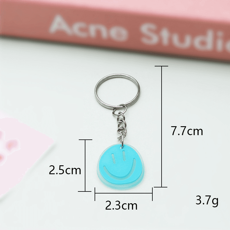 Keychain - Blue Smiley Face (0.24 yuan)